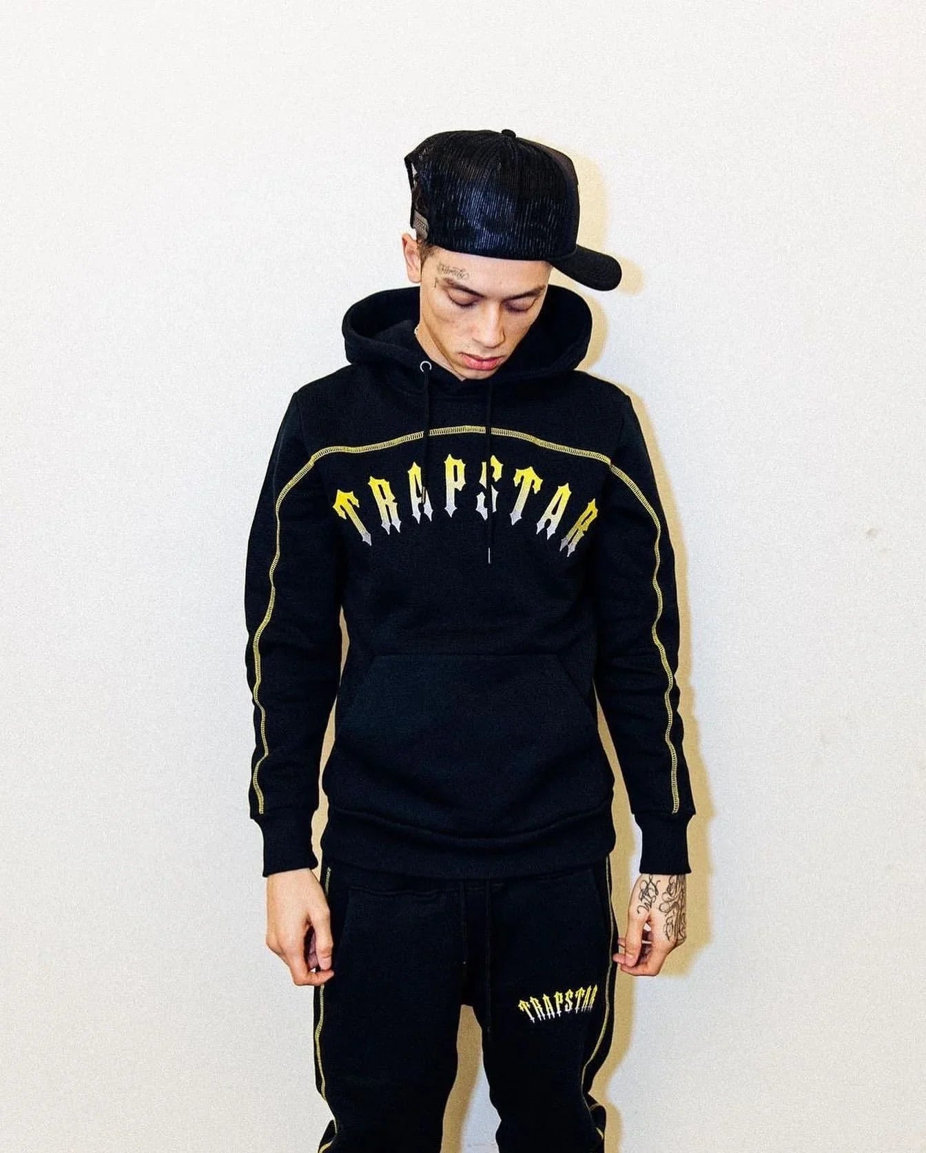 Trapstar x Central Cee 23 Arched Panel Set - Black/Yellow