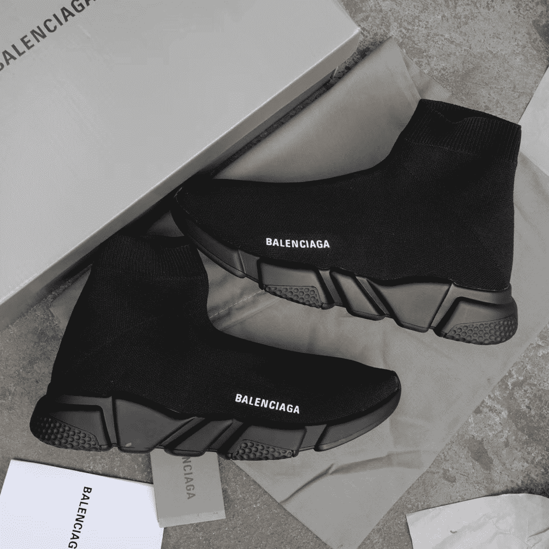 Balenciaga Speed Knit Sneakers - Black