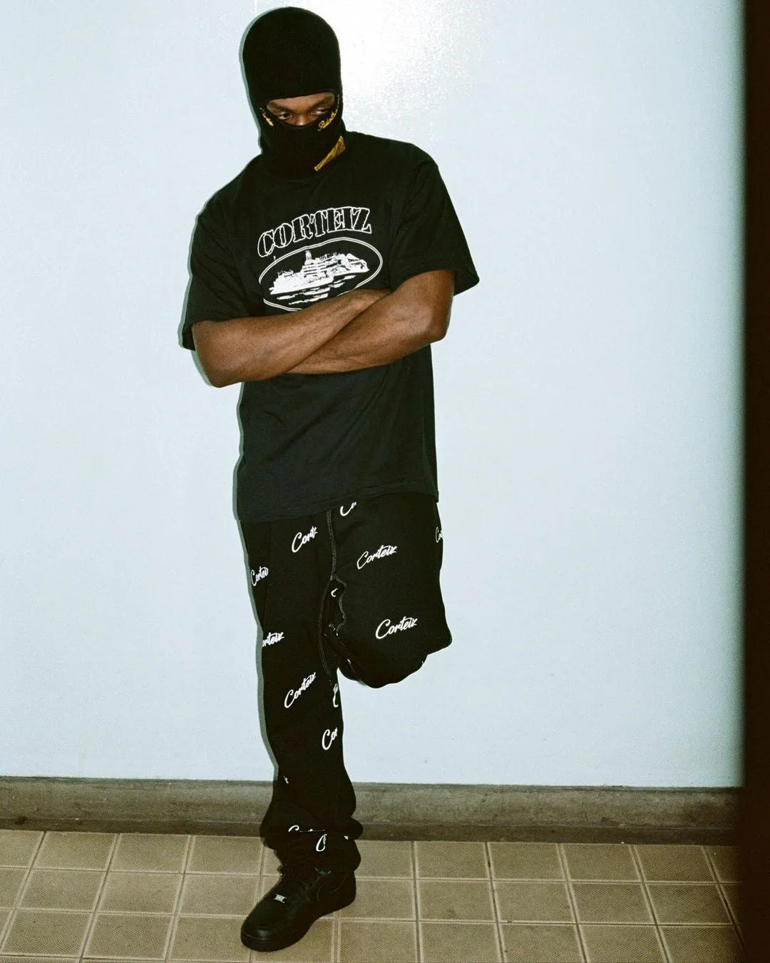 CORTEIZ All Over Print Joggers - Black/White