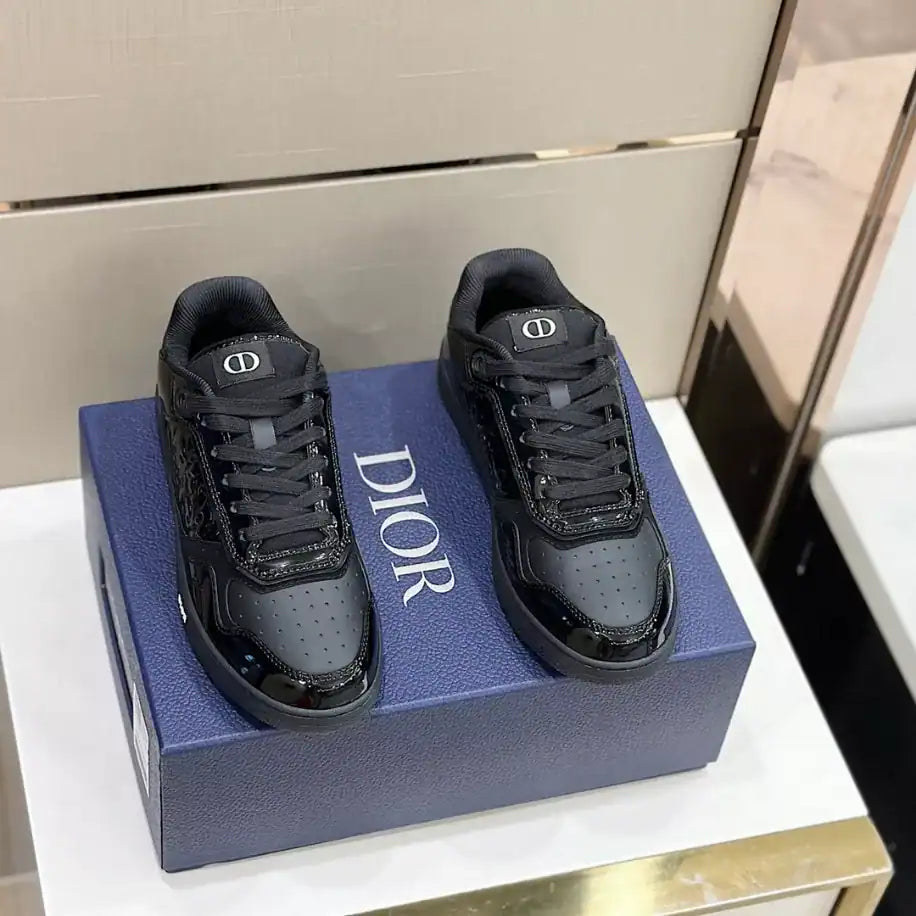 Dior B27 Low-Top Sneakers - Shiny Black