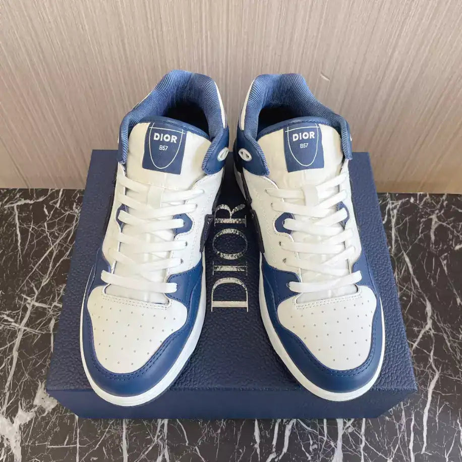 Dior B57 Mid-Top Sneakers - White/Navy