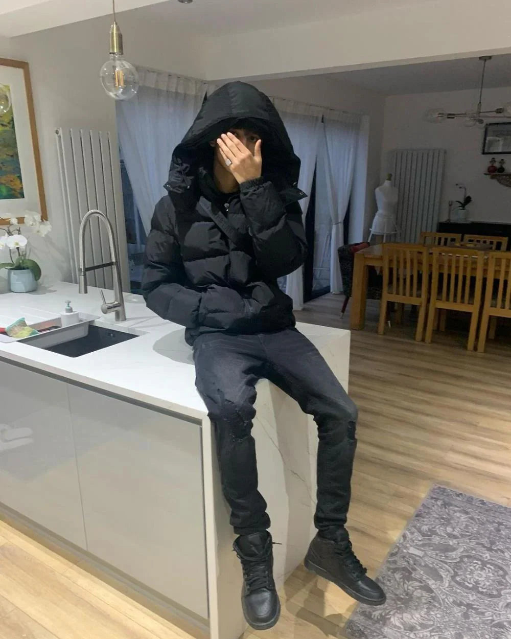 Trapstar Irongate Detachable Hooded Jacket - Black