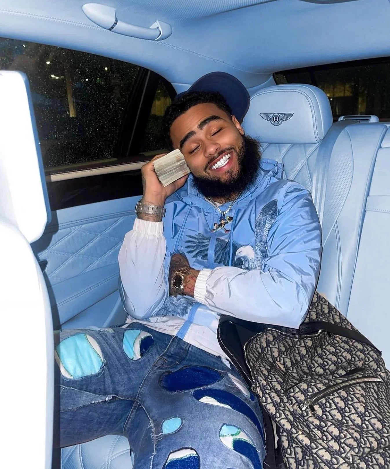 Trapstar Eagle Zip Windbreaker - Sky Blue