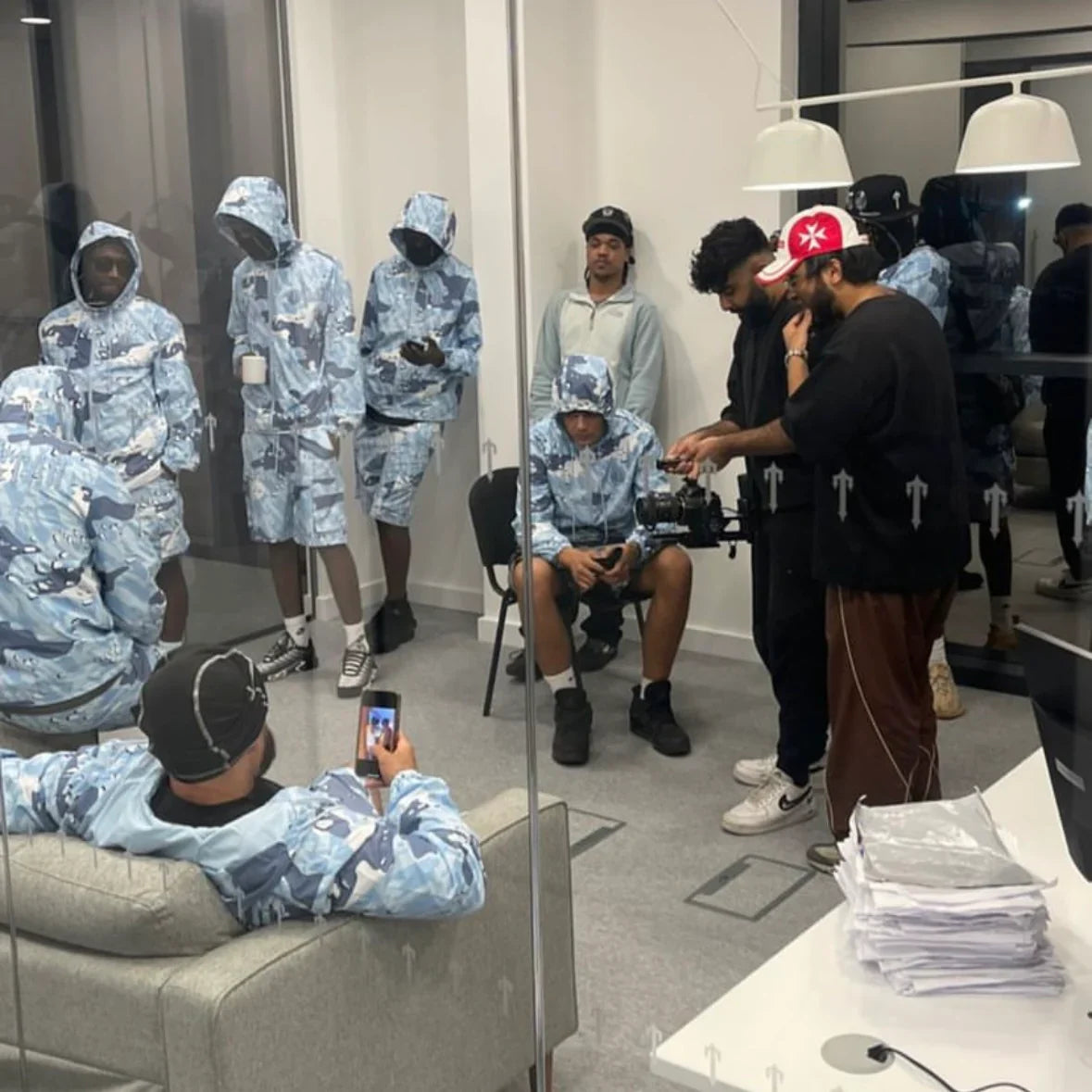 Trapstar Windbreaker Tracksuit - Blue Camo