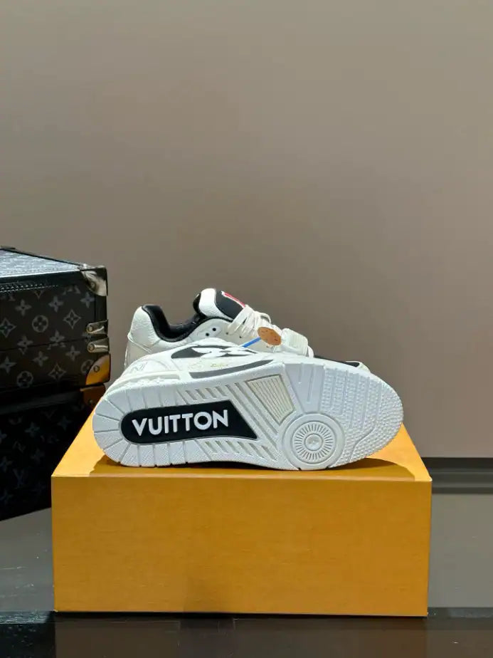 LV Trainer Sneakers - Black/White