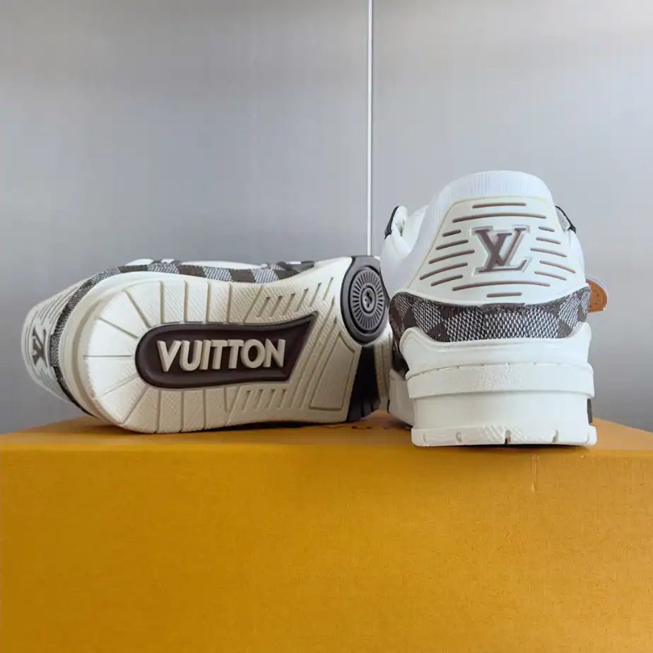 LV Damier Sneakers - White/Brown