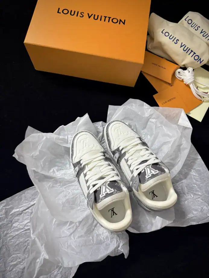 LV Trainer Sneakers - White/Grey