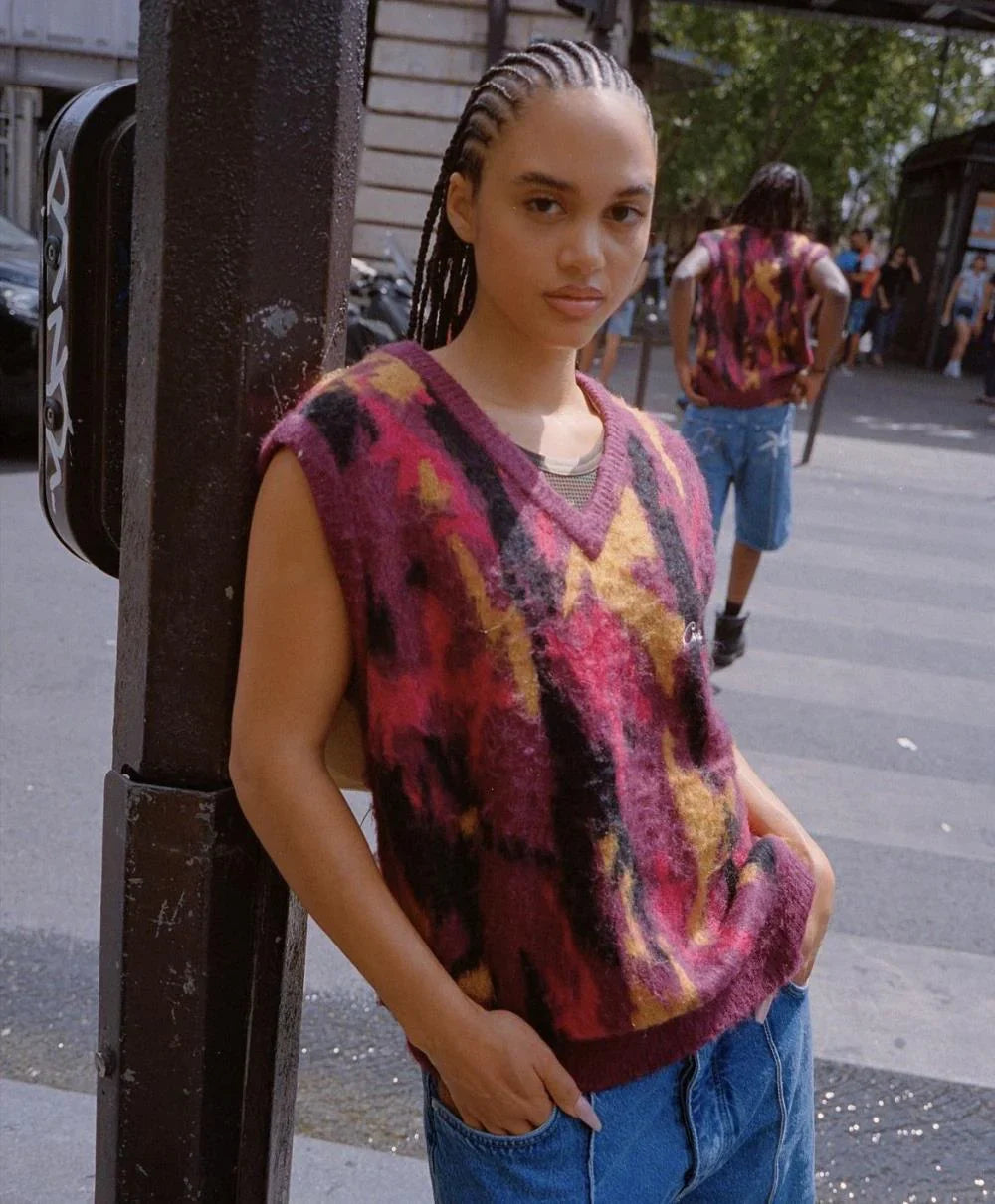 CORTEIZ More Hair Knit Vest - Red Camo