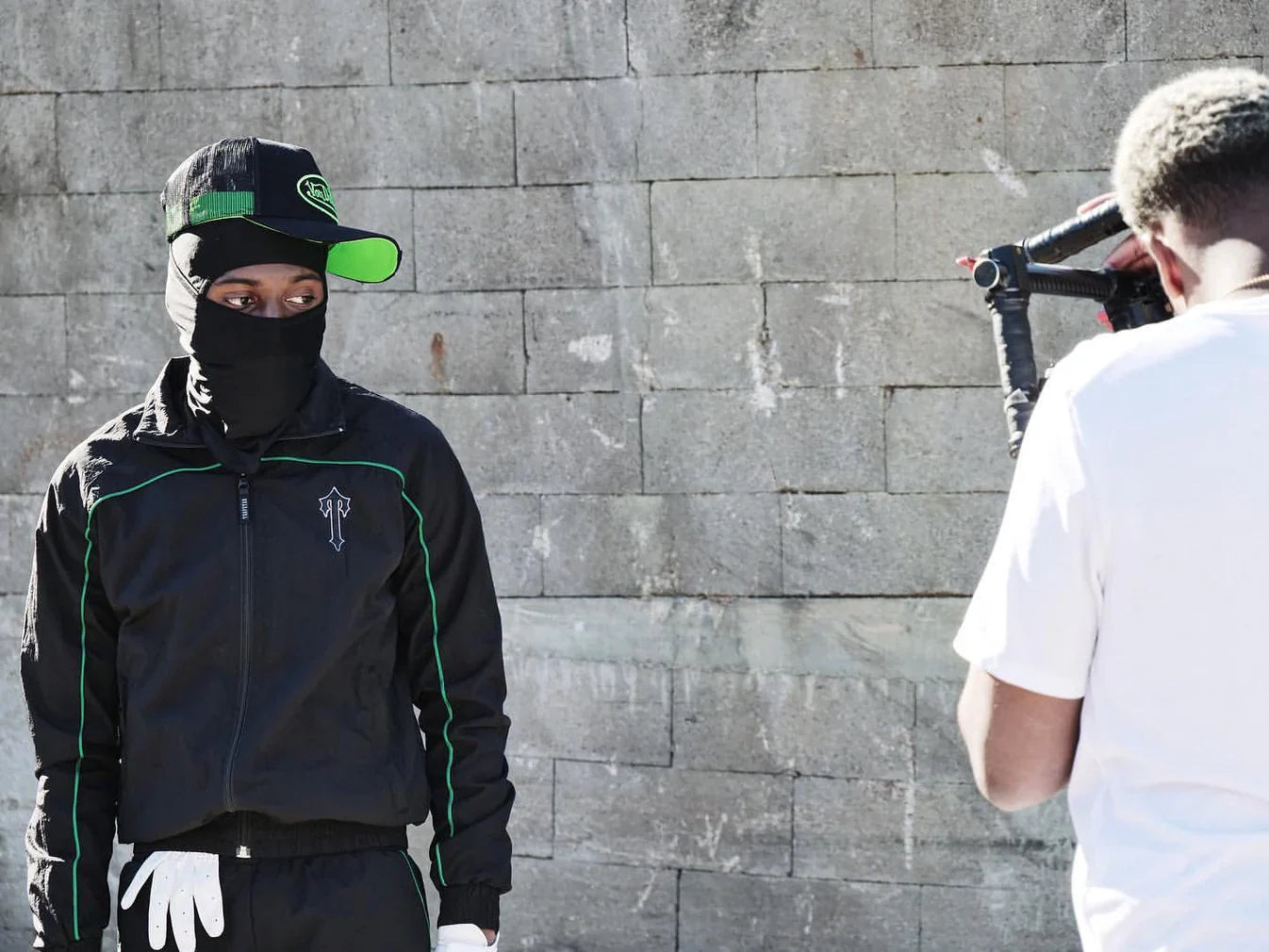 Trapstar Irongate T Shellsuit - Black/Green
