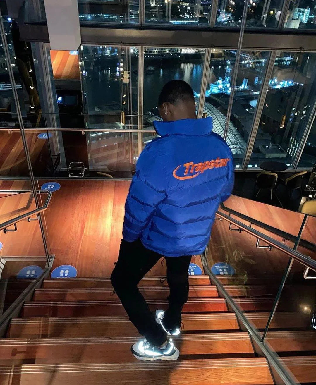 Trapstar Hyperdrive Puffer Jacket - Orange Logo