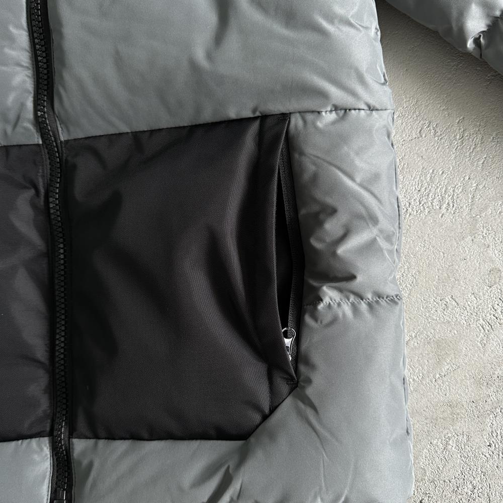 Trapstar Decoded Puffer Jacket - Grey/Black