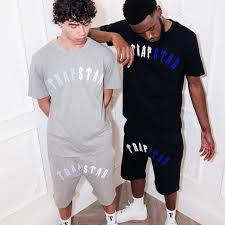 Trapstar Arch Chenille Short Set - Grey/Black