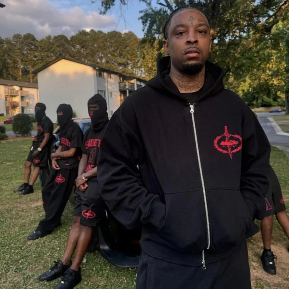 CORTEIZ Slaughter Gang Tracksuit - Black