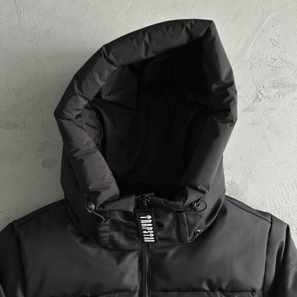 Trapstar Decoded Puffer Jacket - Black/Black