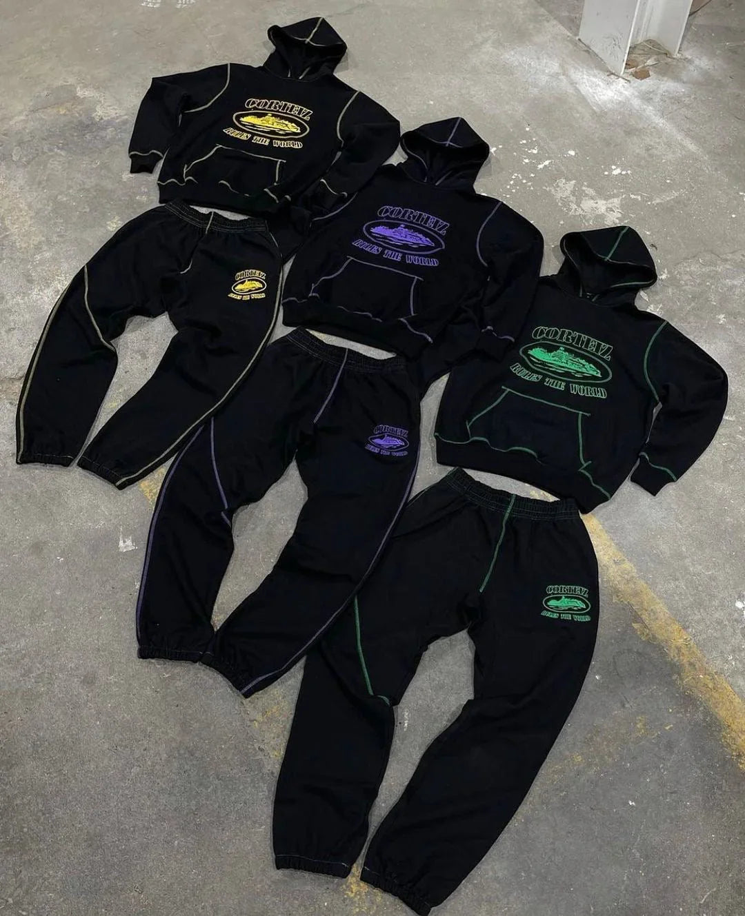 CORTEIZ Alcatraz Hoodie - Black/Yellow