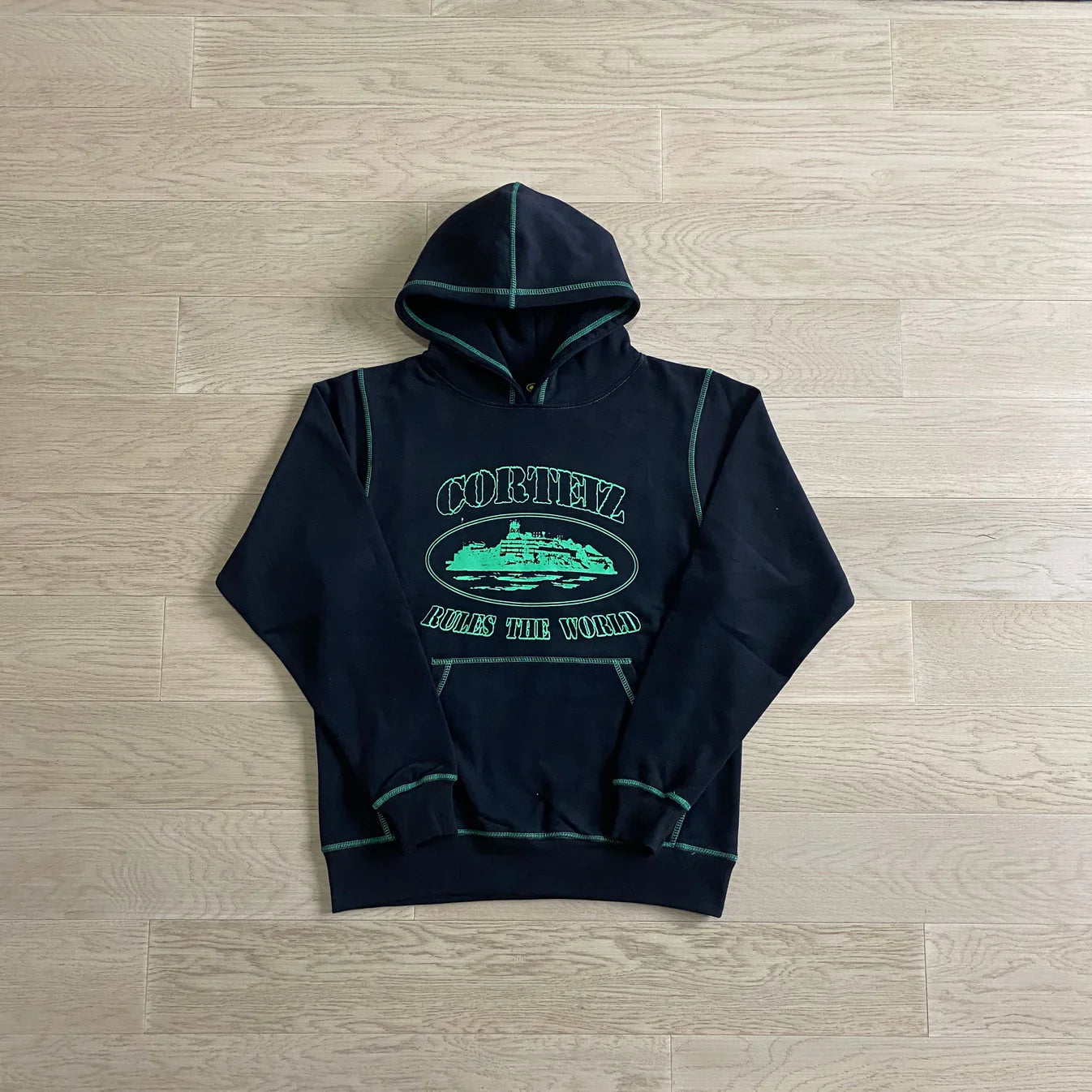 CORTEIZ Alcatraz Hoodie - Black/Green