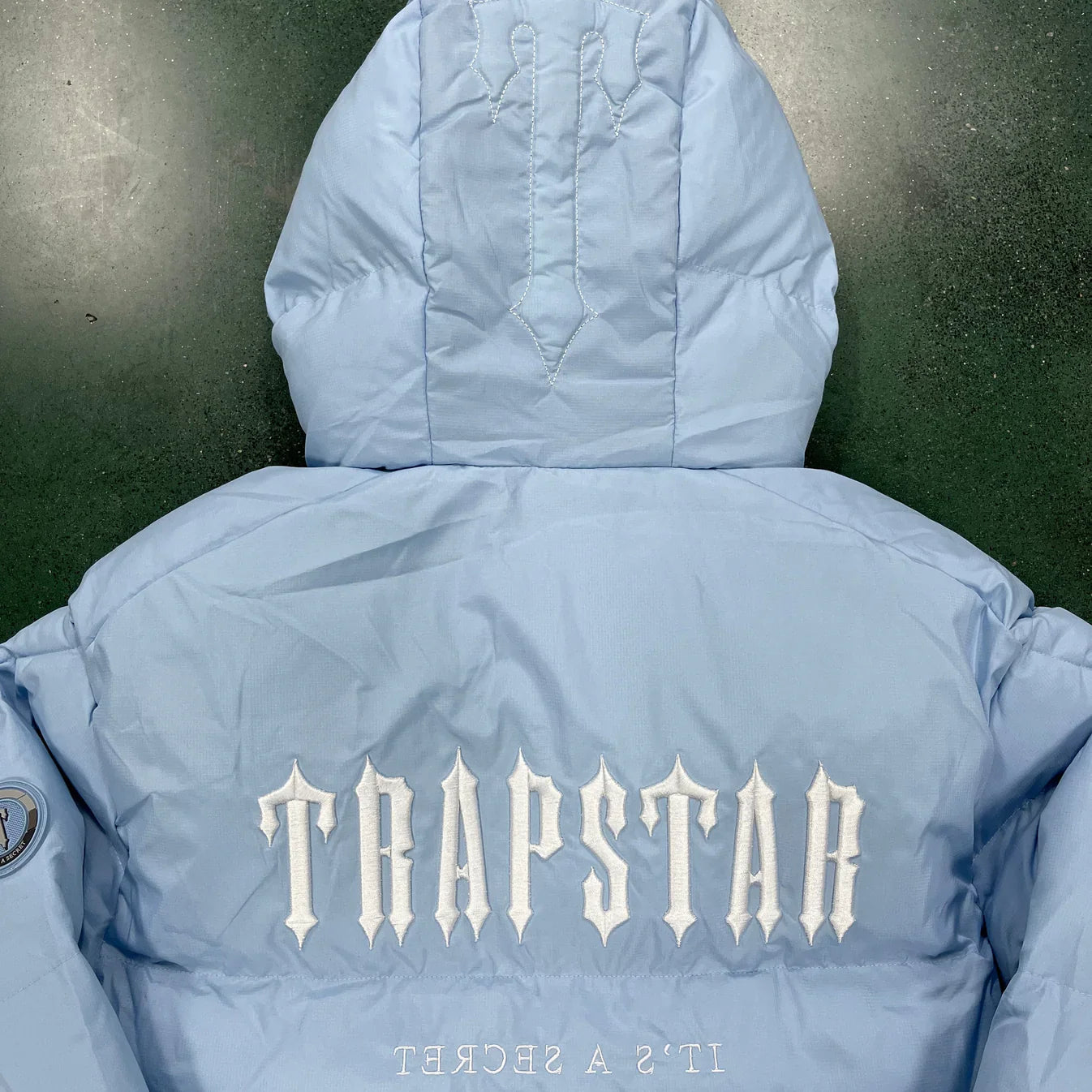 Trapstar Decoded Hooded Puffer 2.0 Jacket - Ice Blue