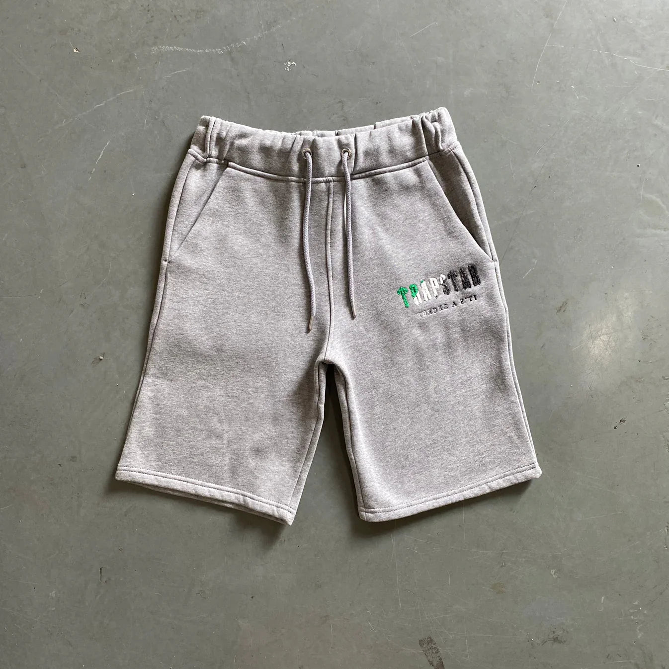 Trapstar Chenille Decoded Short Set - Black/White/Grey