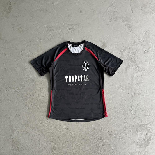 Trapstar Football T-Shirt - Black/Red