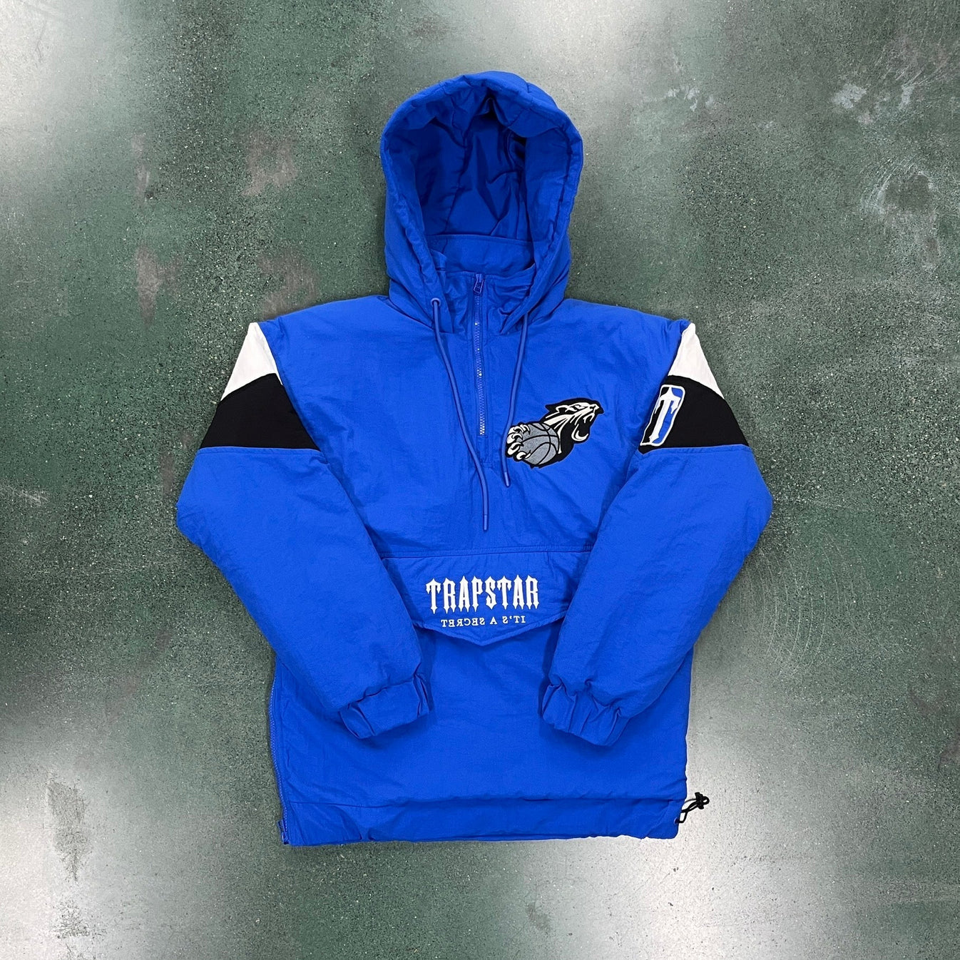 Trapstar 1/4 Zip Pullover Jacket - Blue