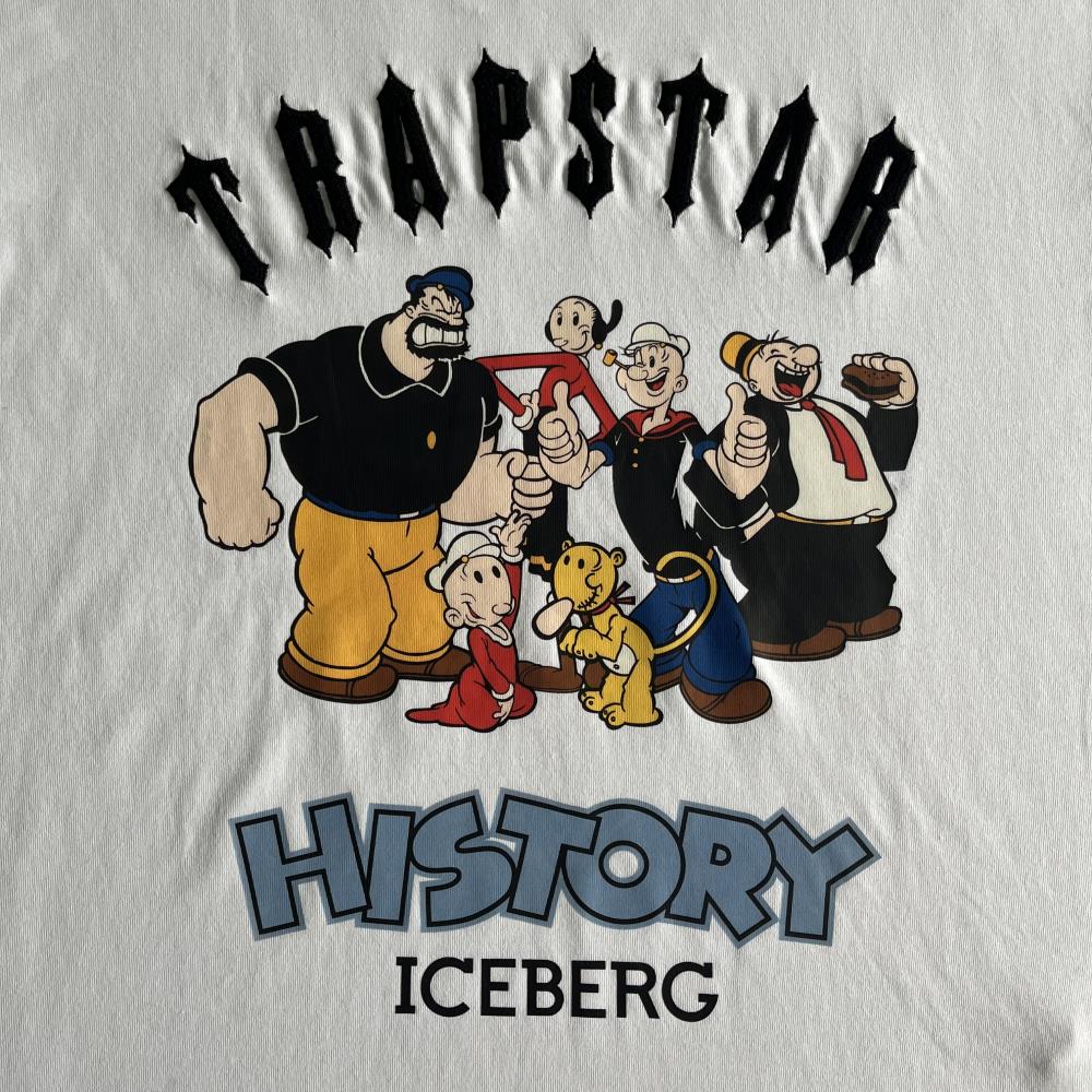 Trapstar Iceberg Popeye Printed T-Shirt - Black/White