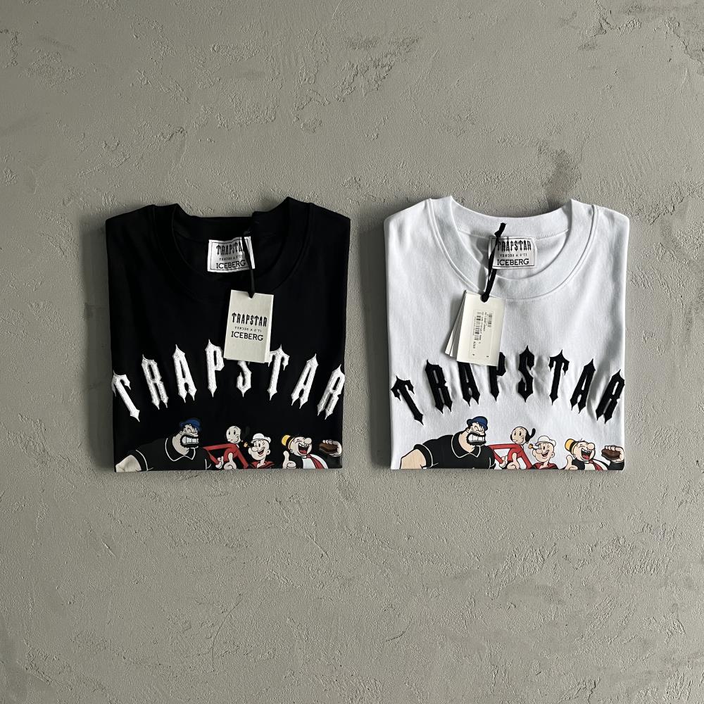 Trapstar Iceberg Popeye Printed T-Shirt - Black/White