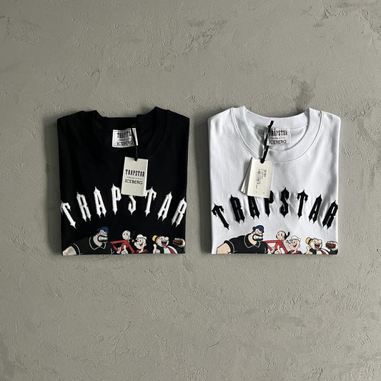 Trapstar Iceberg Popeye Printed T-Shirt - Black/White