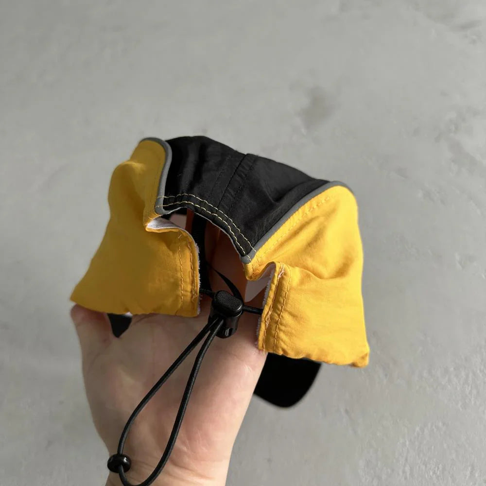 CORTEIZ Drawstring Cap - Black/Yellow