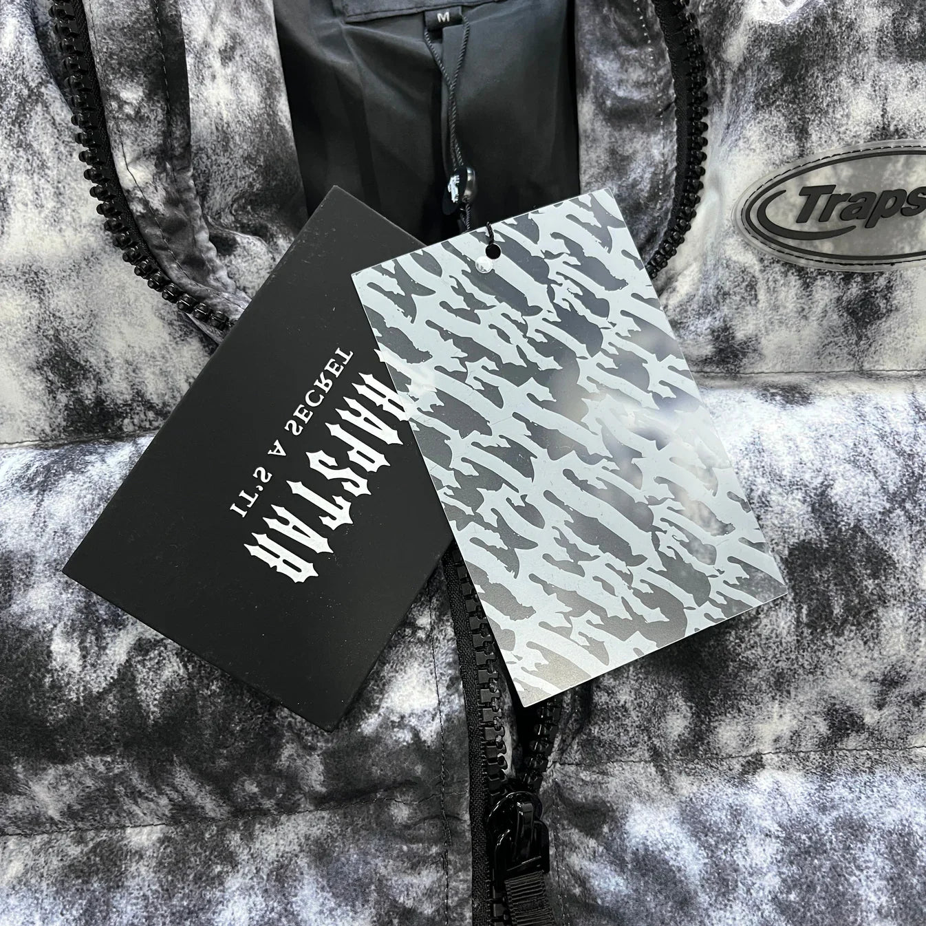 Trapstar Hyperdrive Puffer Jacket - Black/Grey Camo