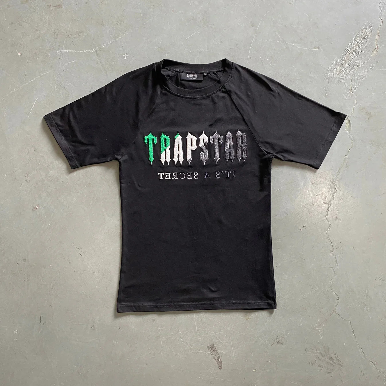 Trapstar Chenille Decoded Short Set - Black/White/Grey