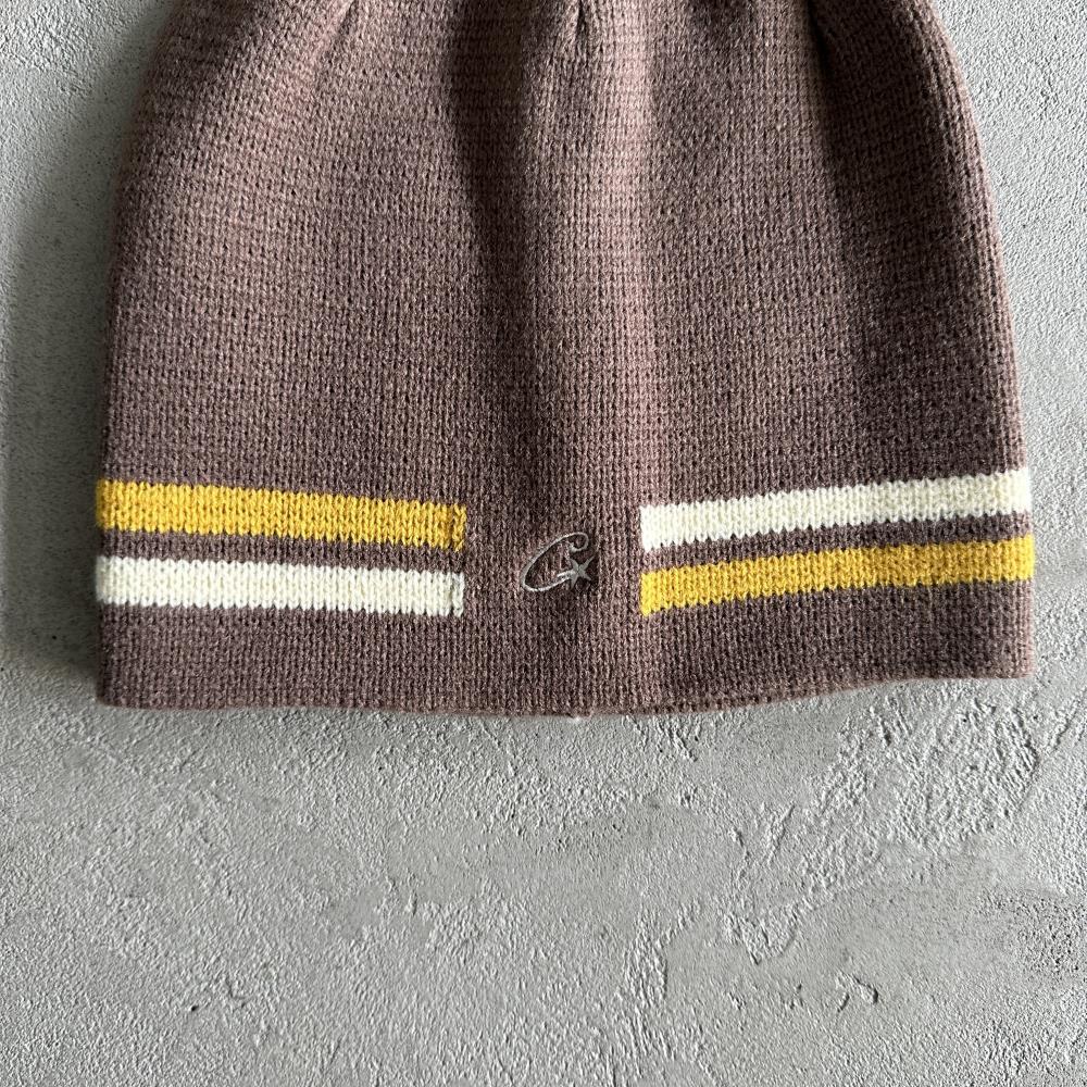 CORTEIZ Knit Stripe Beanie - Brown