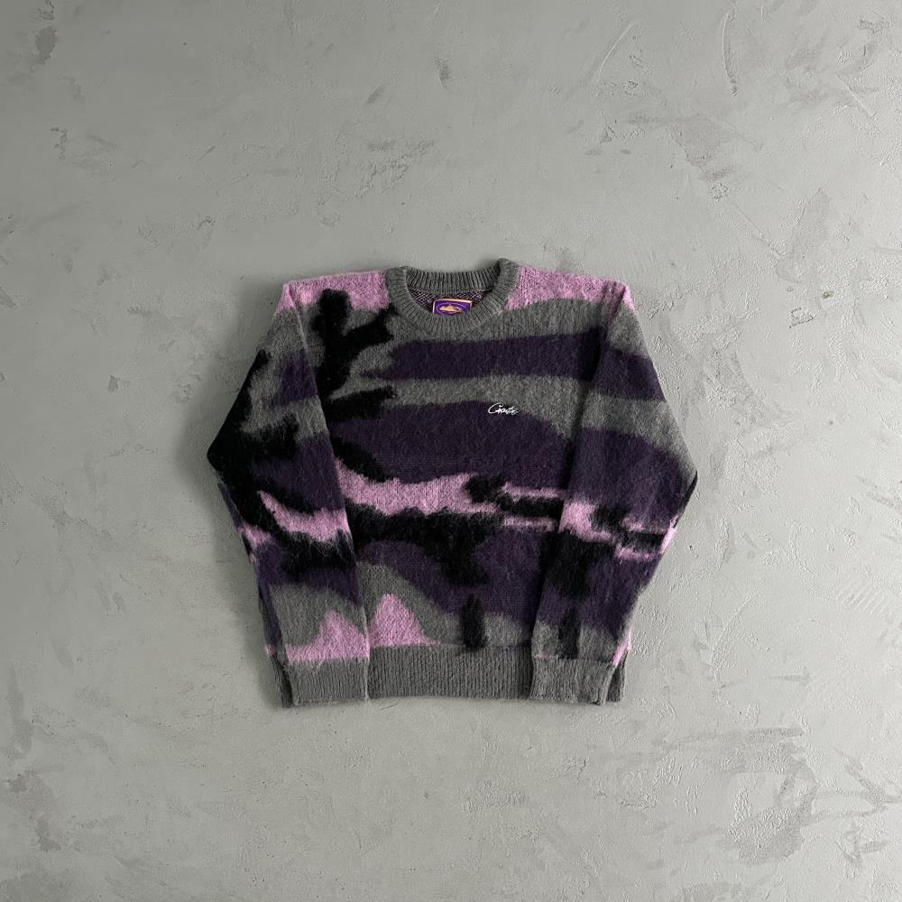 CORTEIZ More Hair Knit Sweater - Purple Camo