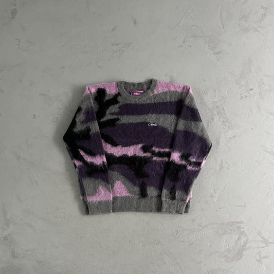 CORTEIZ More Hair Knit Sweater - Purple Camo