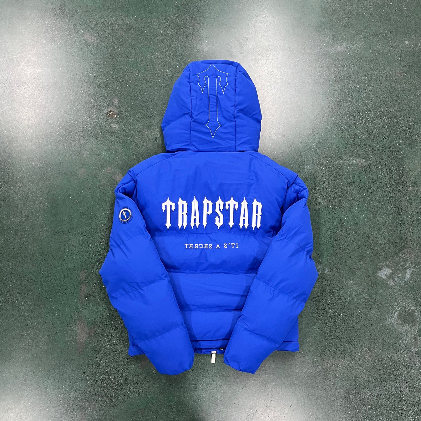 Trapstar Decoded 2022 Hooded Puffer Jacket - Blue