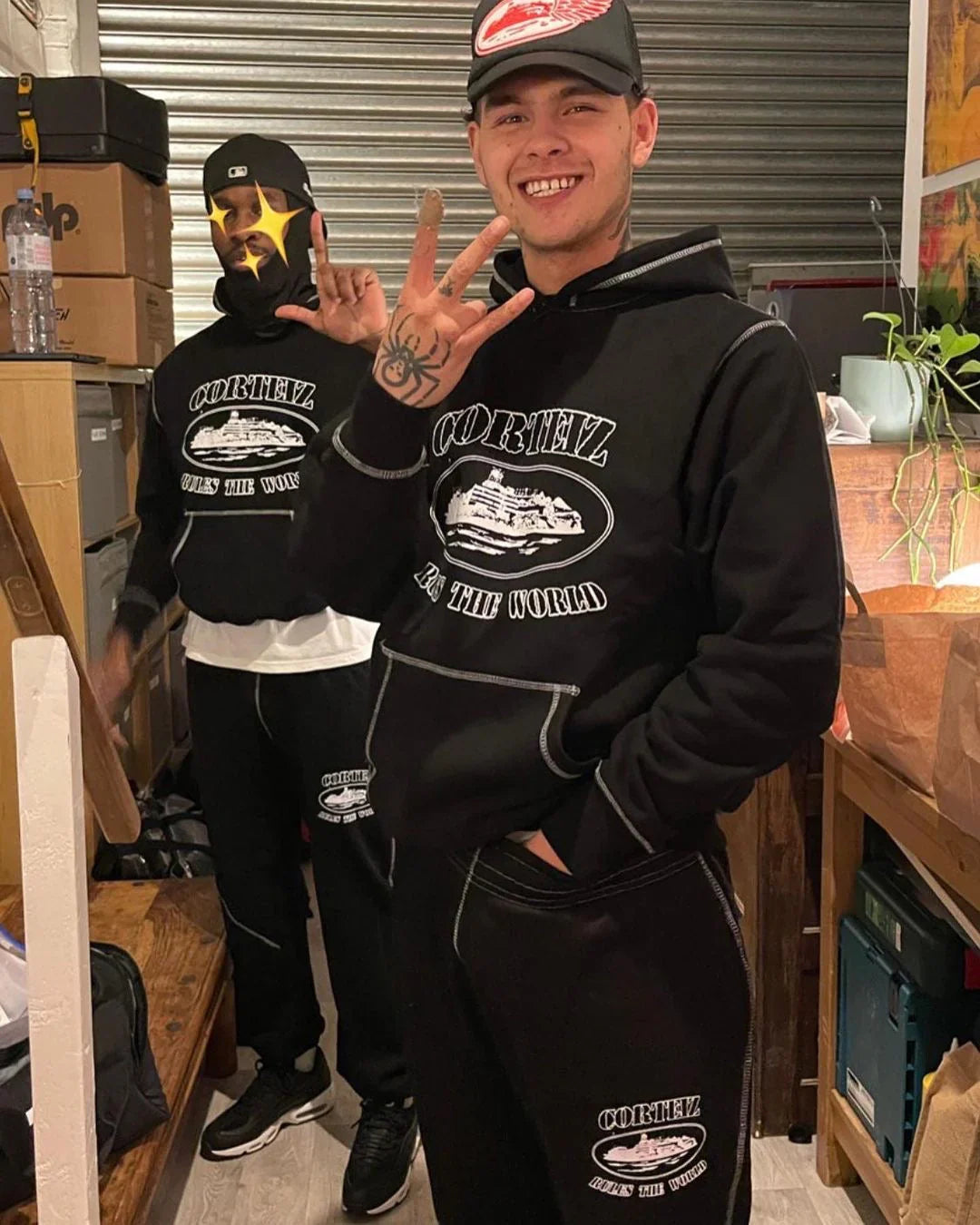 CORTEIZ Alcatraz Hoodie - Black/White