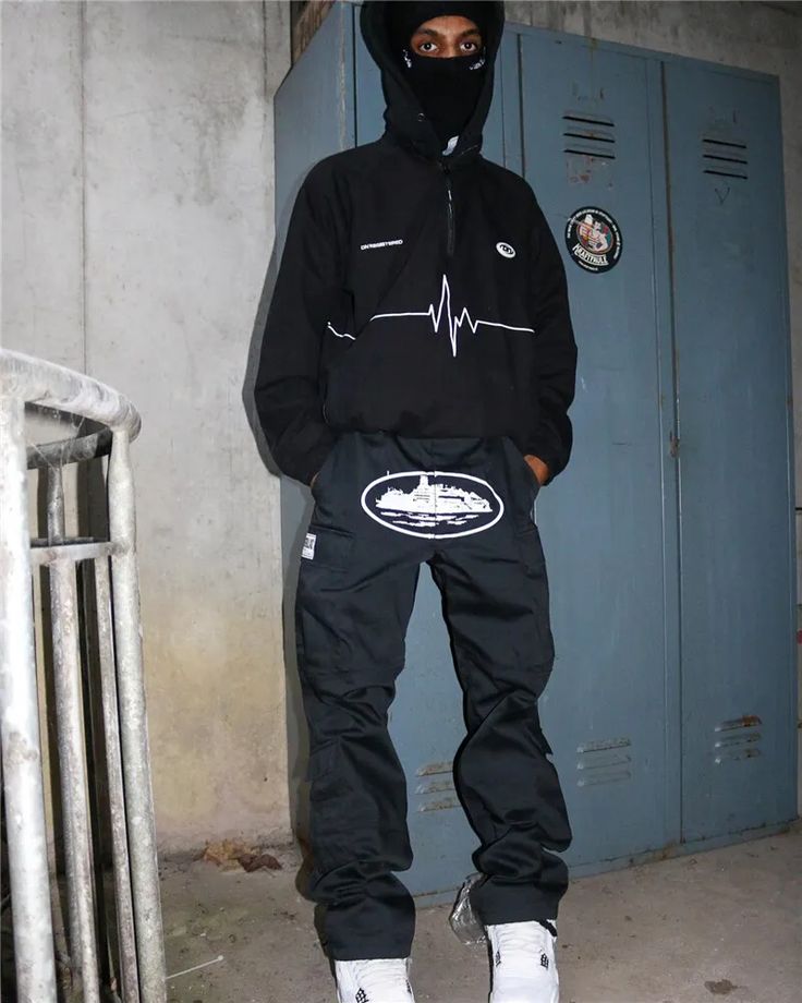 CORTEIZ Island Cargo Pants - Black/White