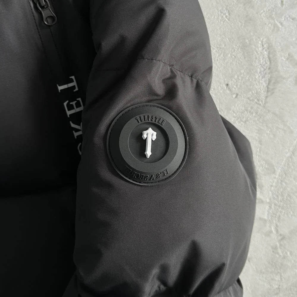 Trapstar Irongate Collar Puffer Jacket - Black/White