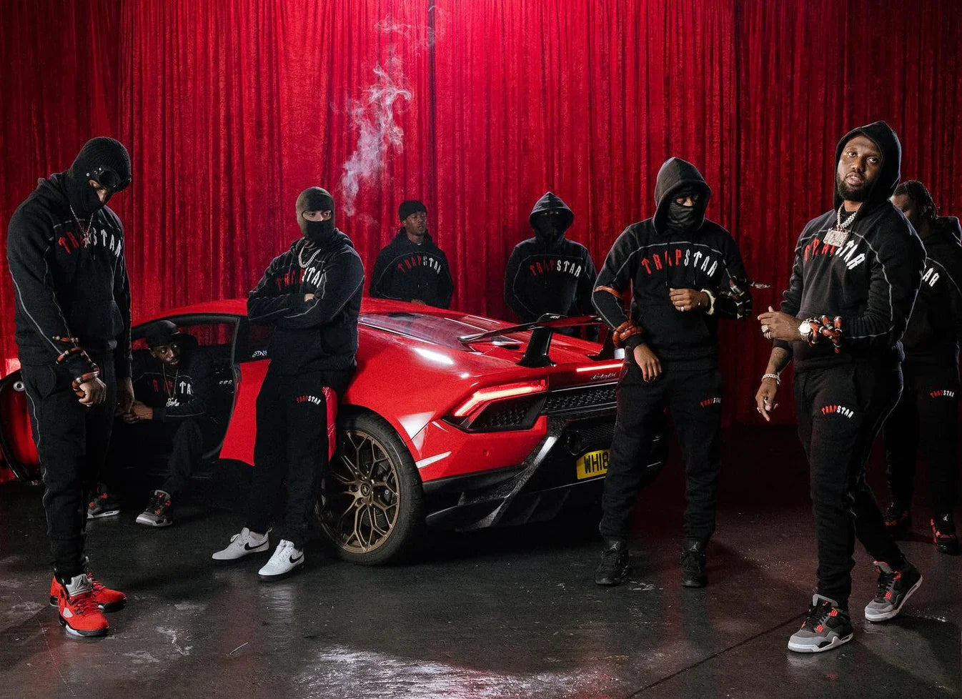 Trapstar Irongate Arch Chenille Tracksuit - Red/Blue