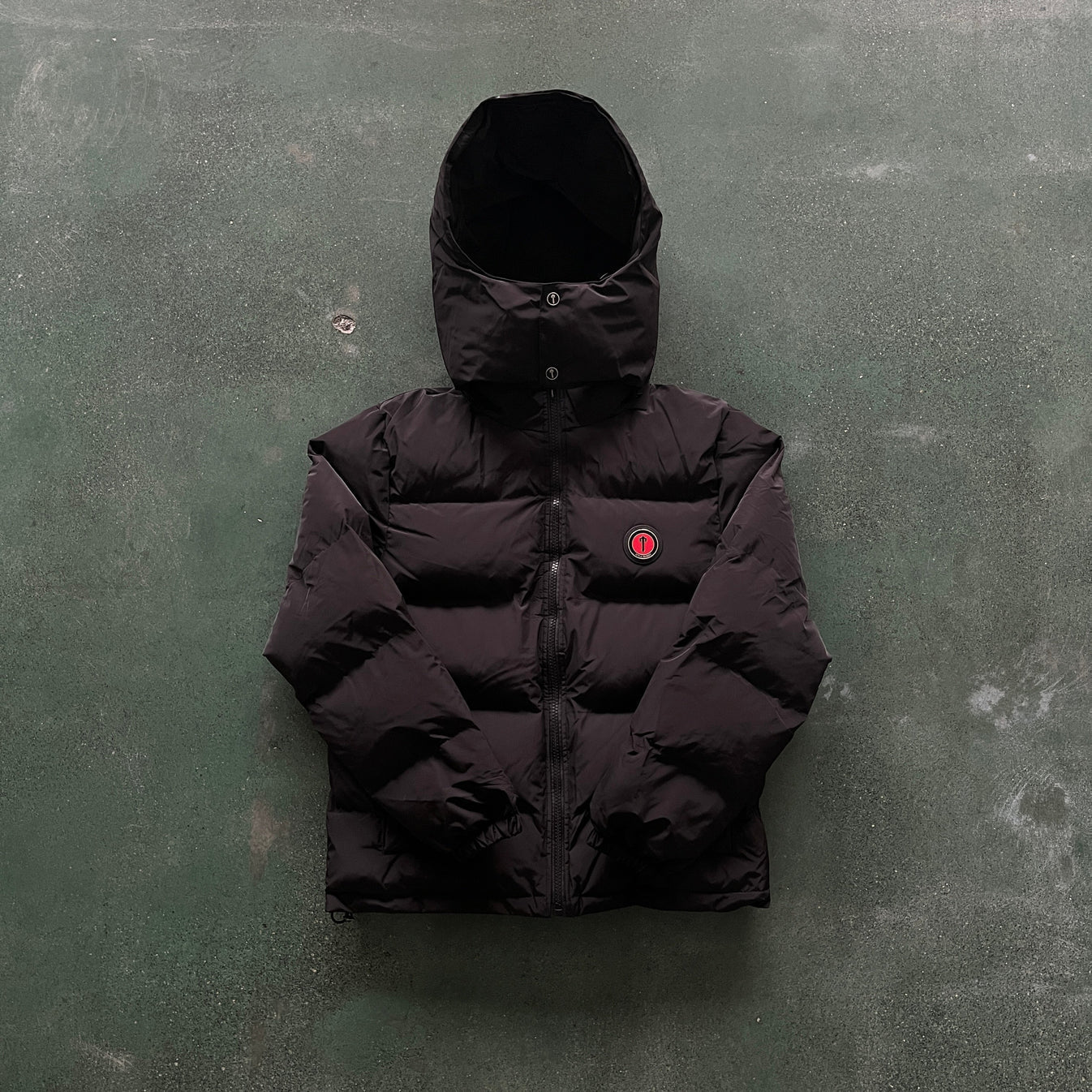 Trapstar Detachable Hooded Puffer Jacket - Black/Red
