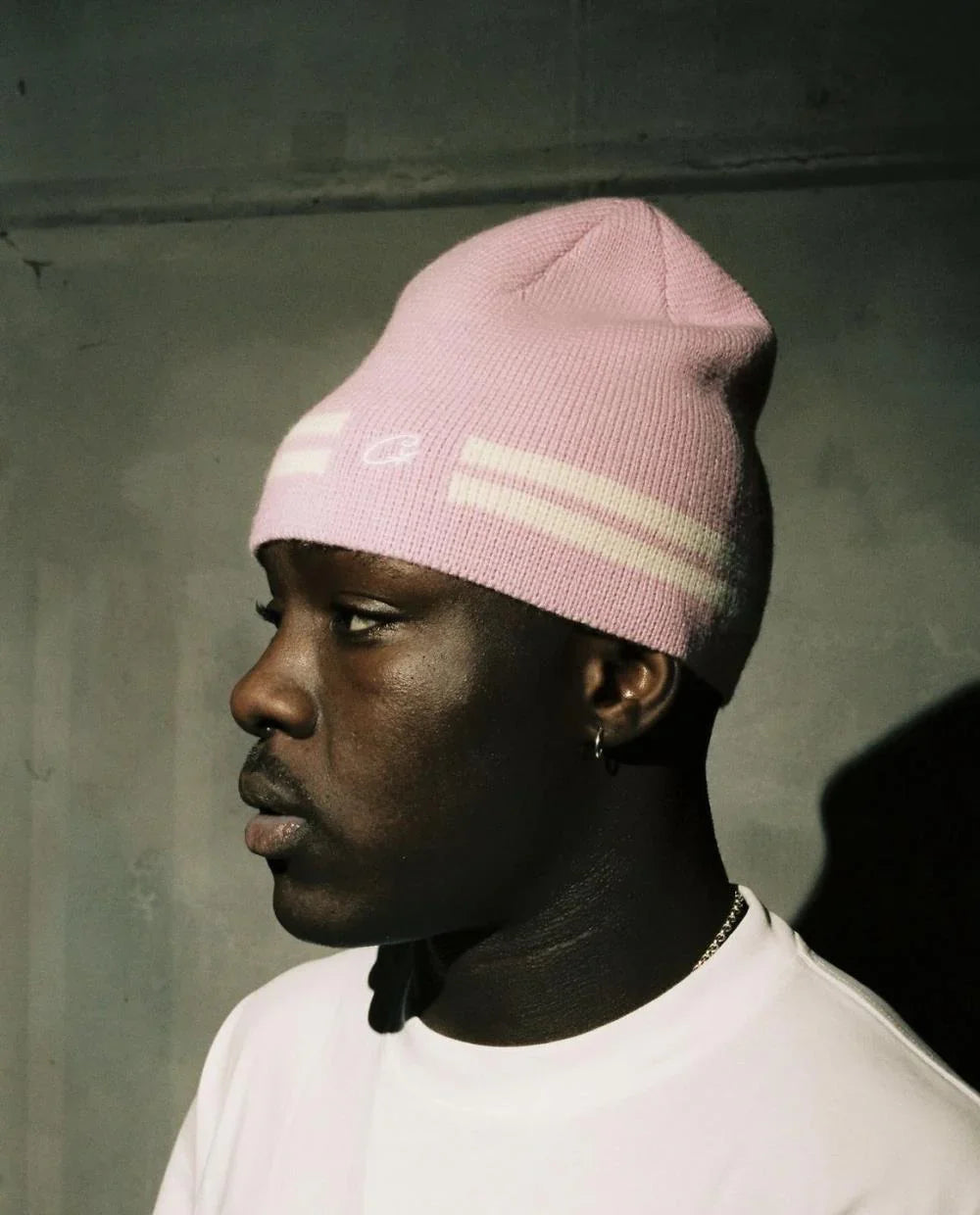 CORTEIZ Knit Stripe Beanie - Pink