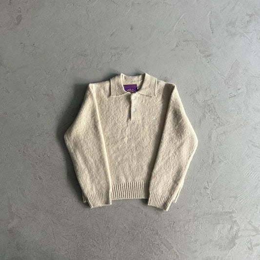 CORTEIZ More Hair Fuzzy Collar Sweater - Cream