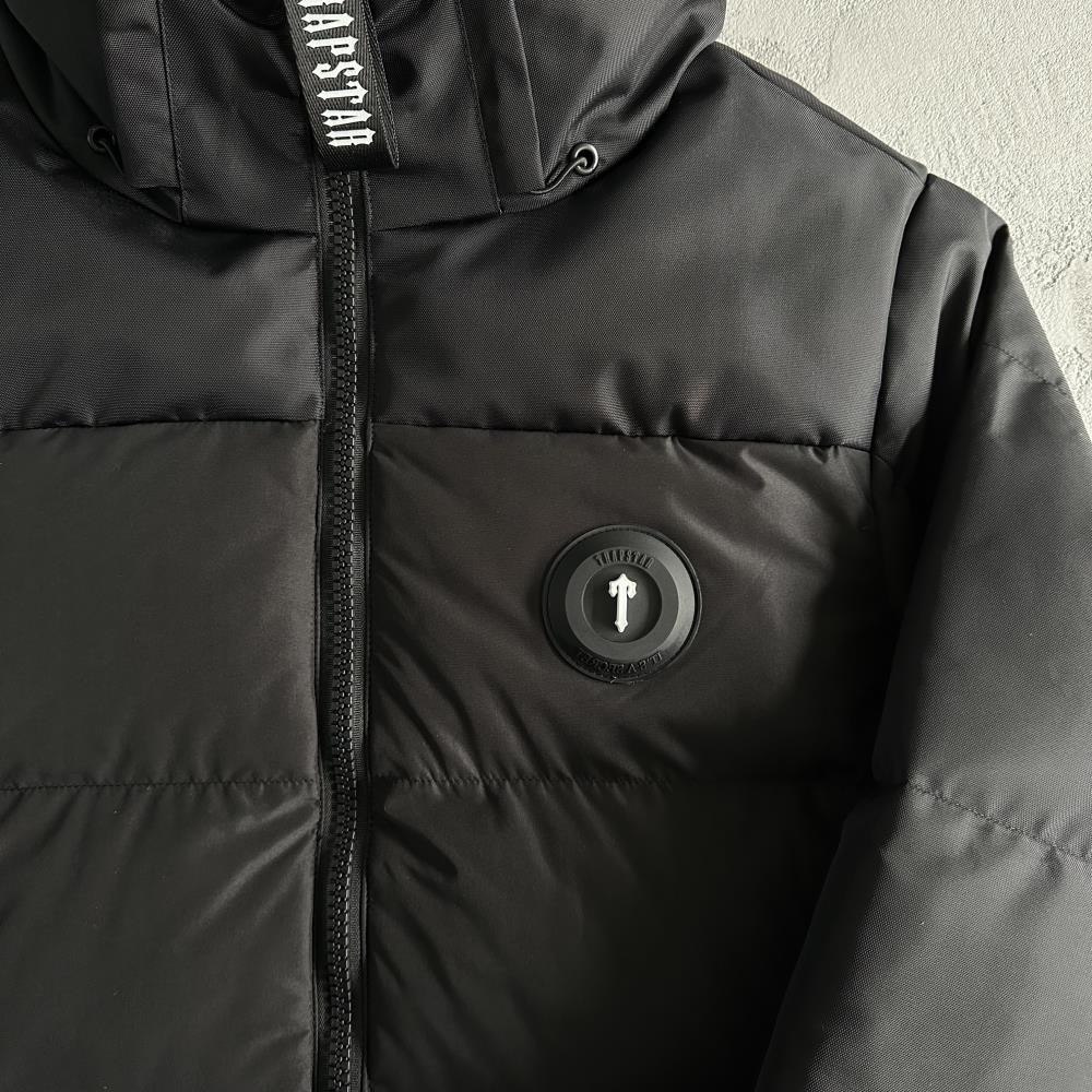 Trapstar Decoded Puffer Jacket - Black/Black