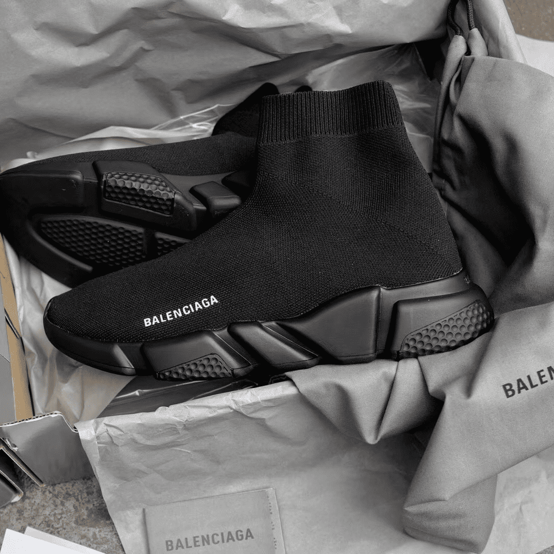 Balenciaga Speed Knit Sneakers - Black