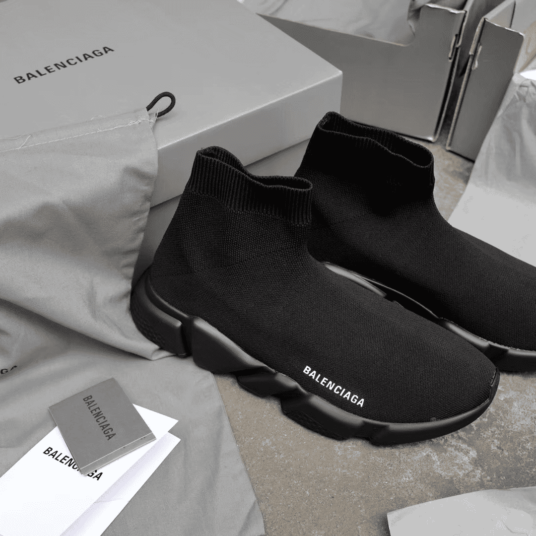 Balenciaga Speed Knit Sneakers - Black