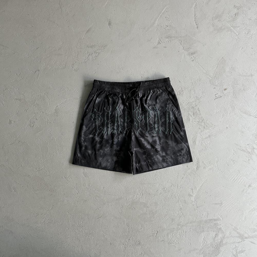 Trapstar Washed Arch Shorts - Black