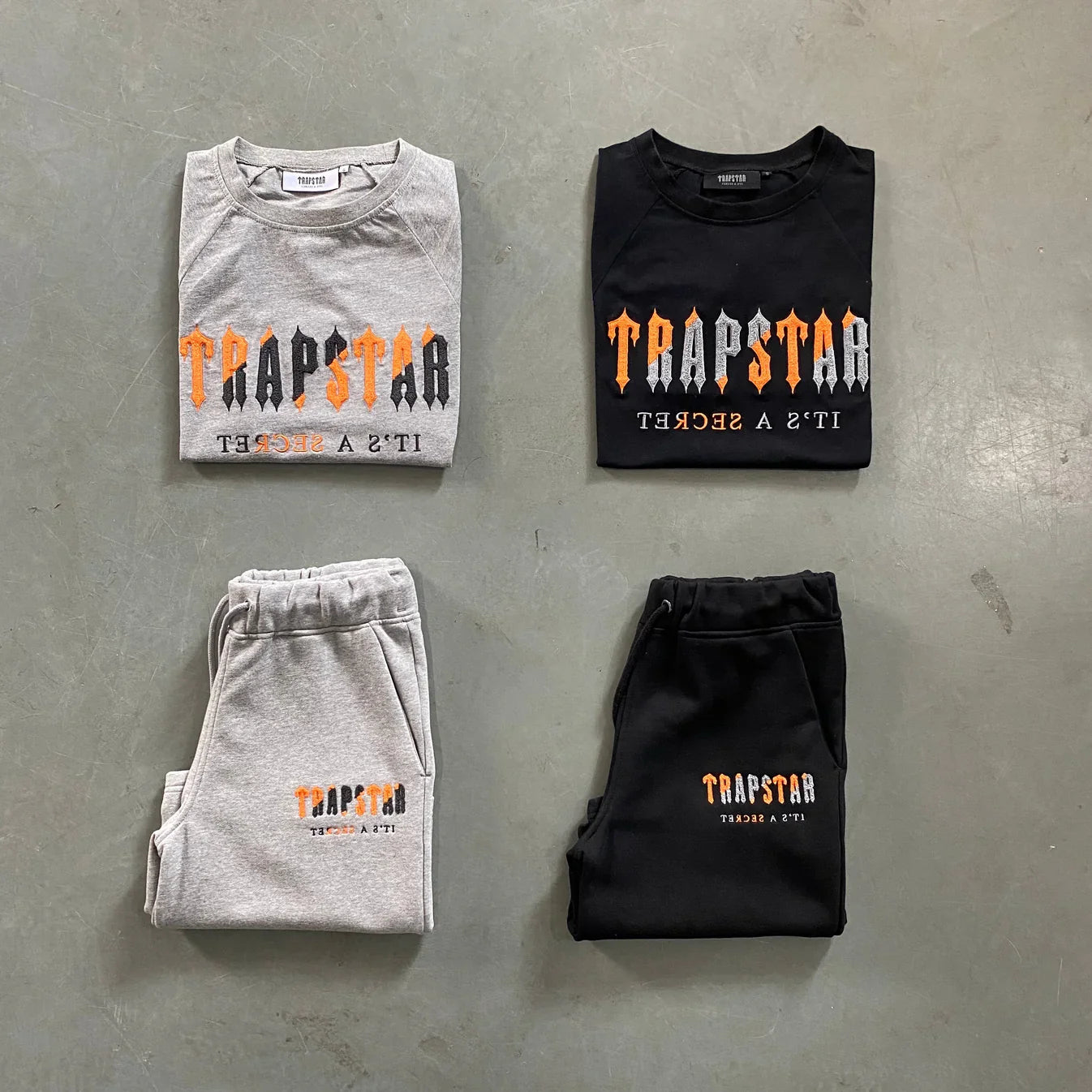 Trapstar Chenille Decoded Short Set - Black/White