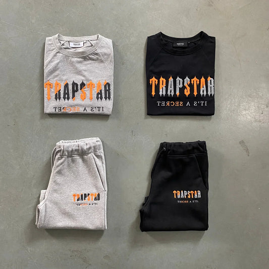 Trapstar Chenille Decoded Short Set - Black/White