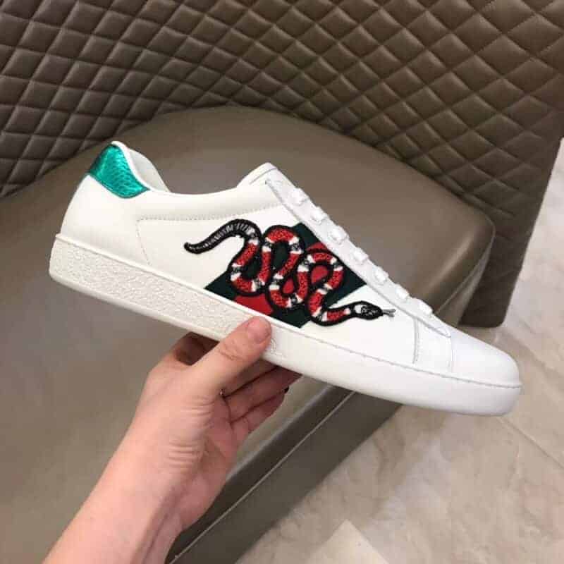Gucci Ace Embroidered Sneakers - White