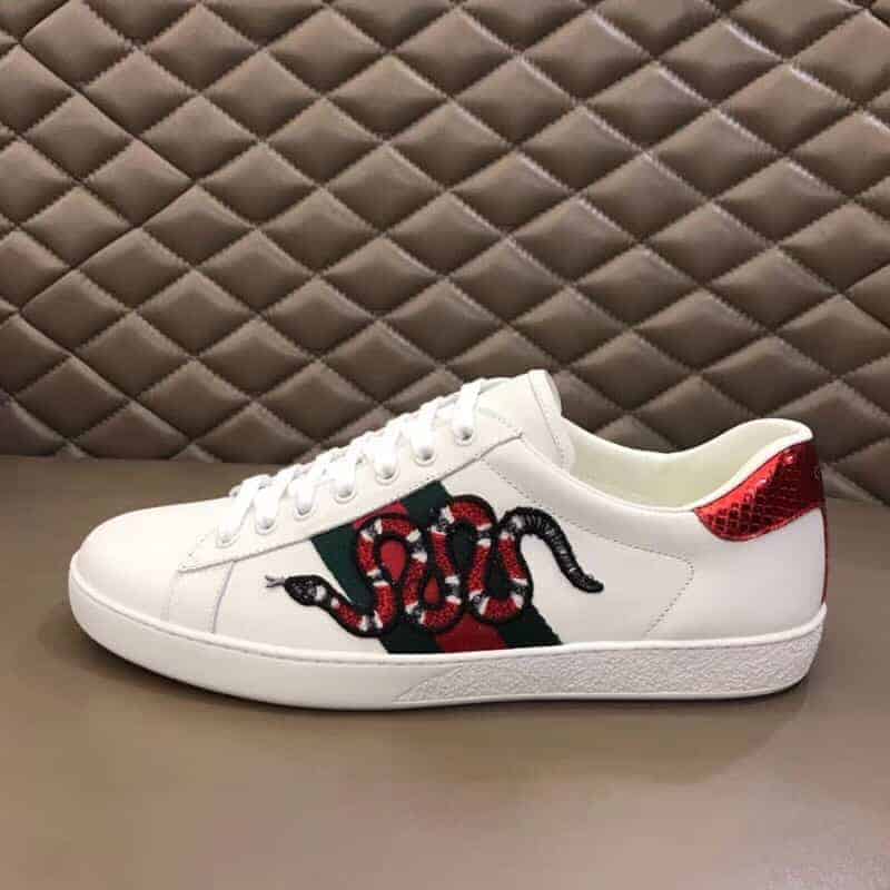 Gucci Ace Embroidered Sneakers - White