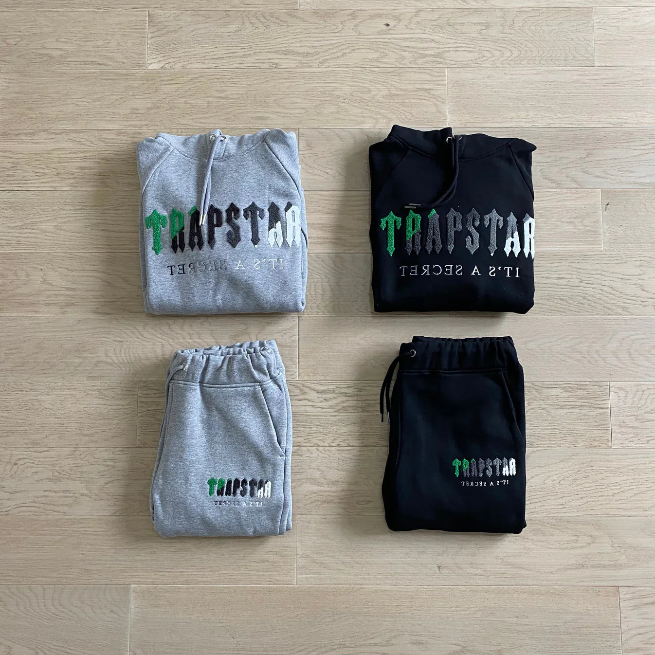 Trapstar Chenille Decoded Tracksuit - Black/Grey